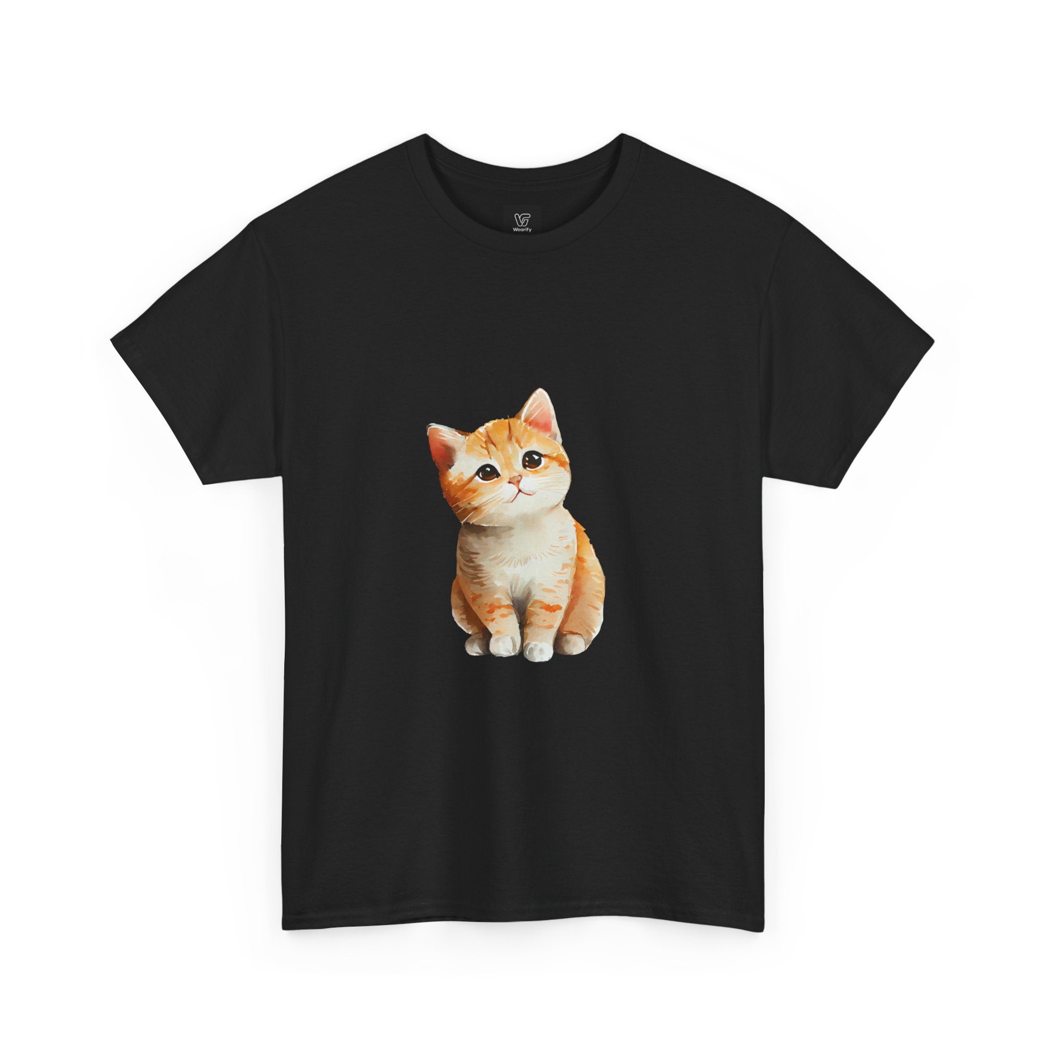 Women's Heavy Cat print Cotton Tee