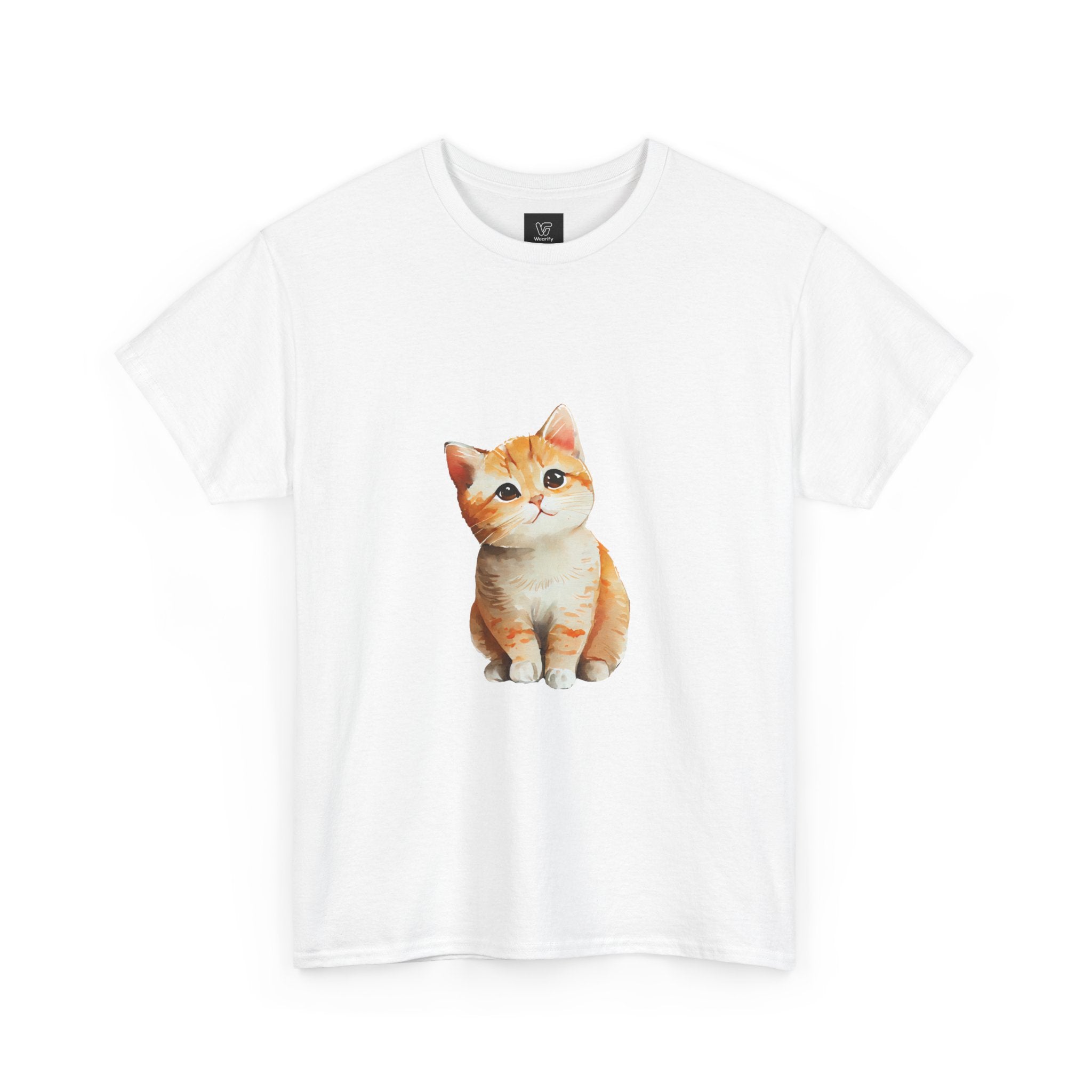 Women's Heavy Cat print Cotton Tee