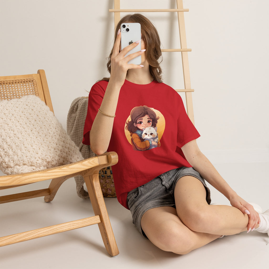 Women's My Cat print Heavy Cotton Tee