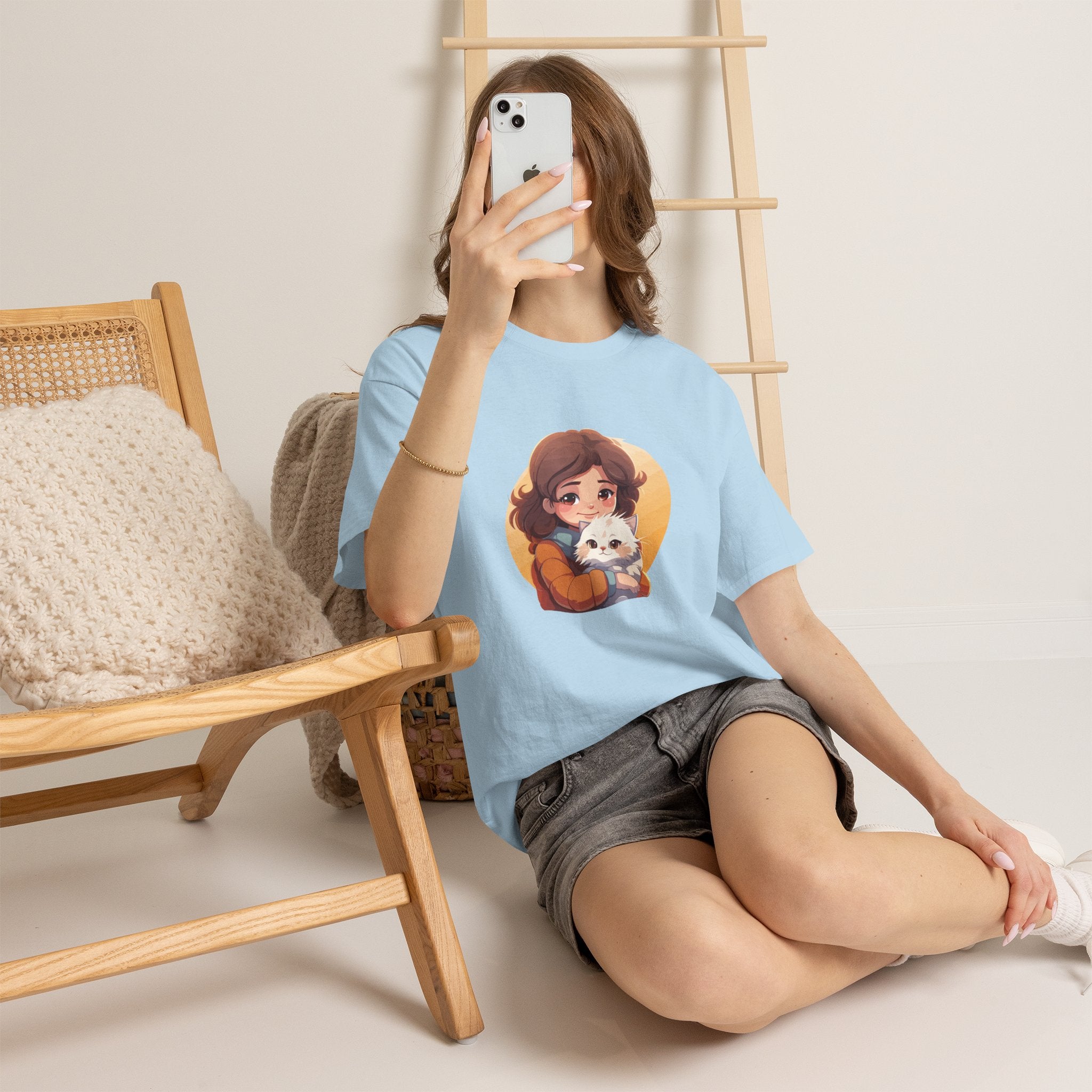 Women's My Cat print Heavy Cotton Tee