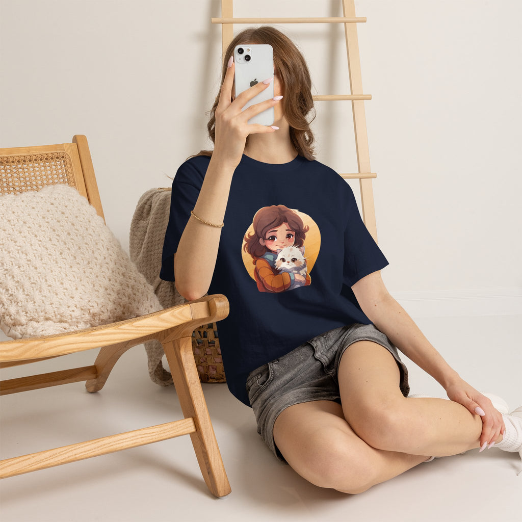 Women's My Cat print Heavy Cotton Tee