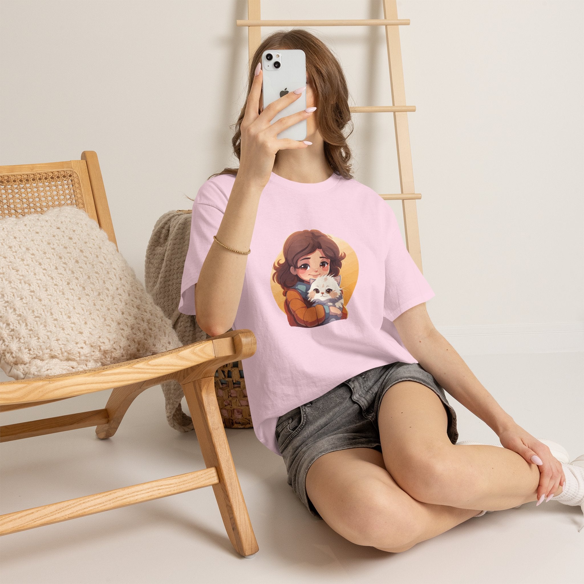 Women's My Cat print Heavy Cotton Tee