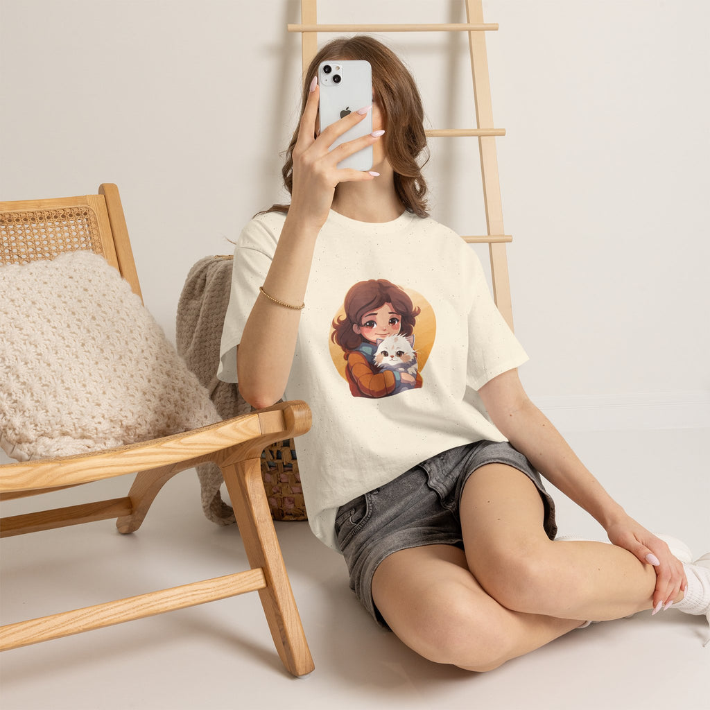 Women's My Cat print Heavy Cotton Tee
