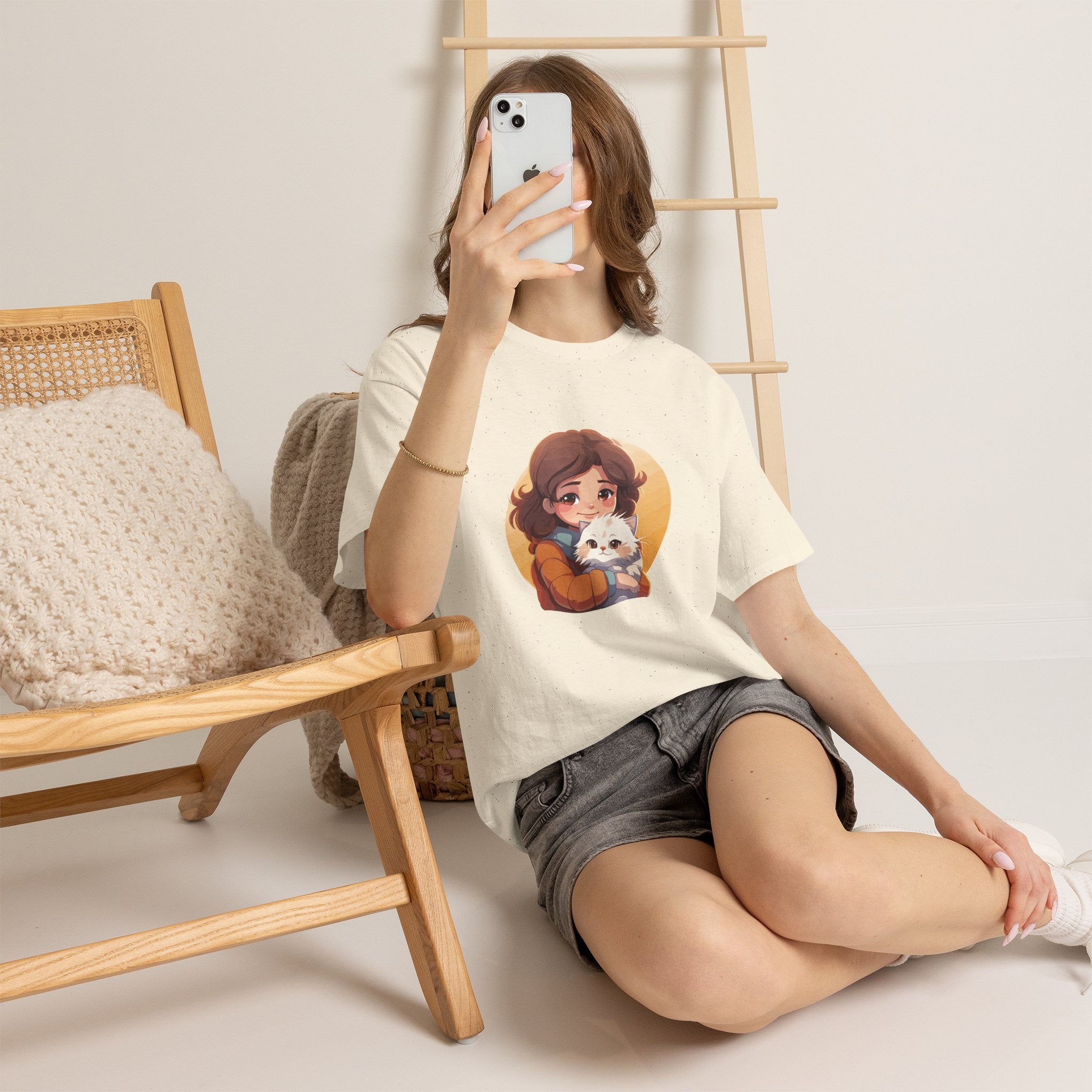 Women's My Cat print Heavy Cotton Tee