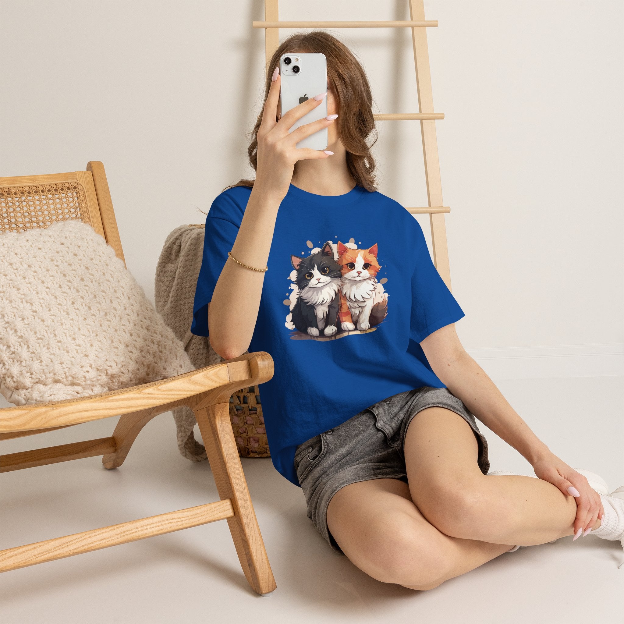 Women's Double Cat Heavy Cotton Tee