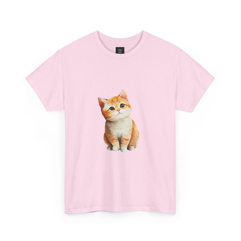 Women's Heavy Cat print Cotton Tee