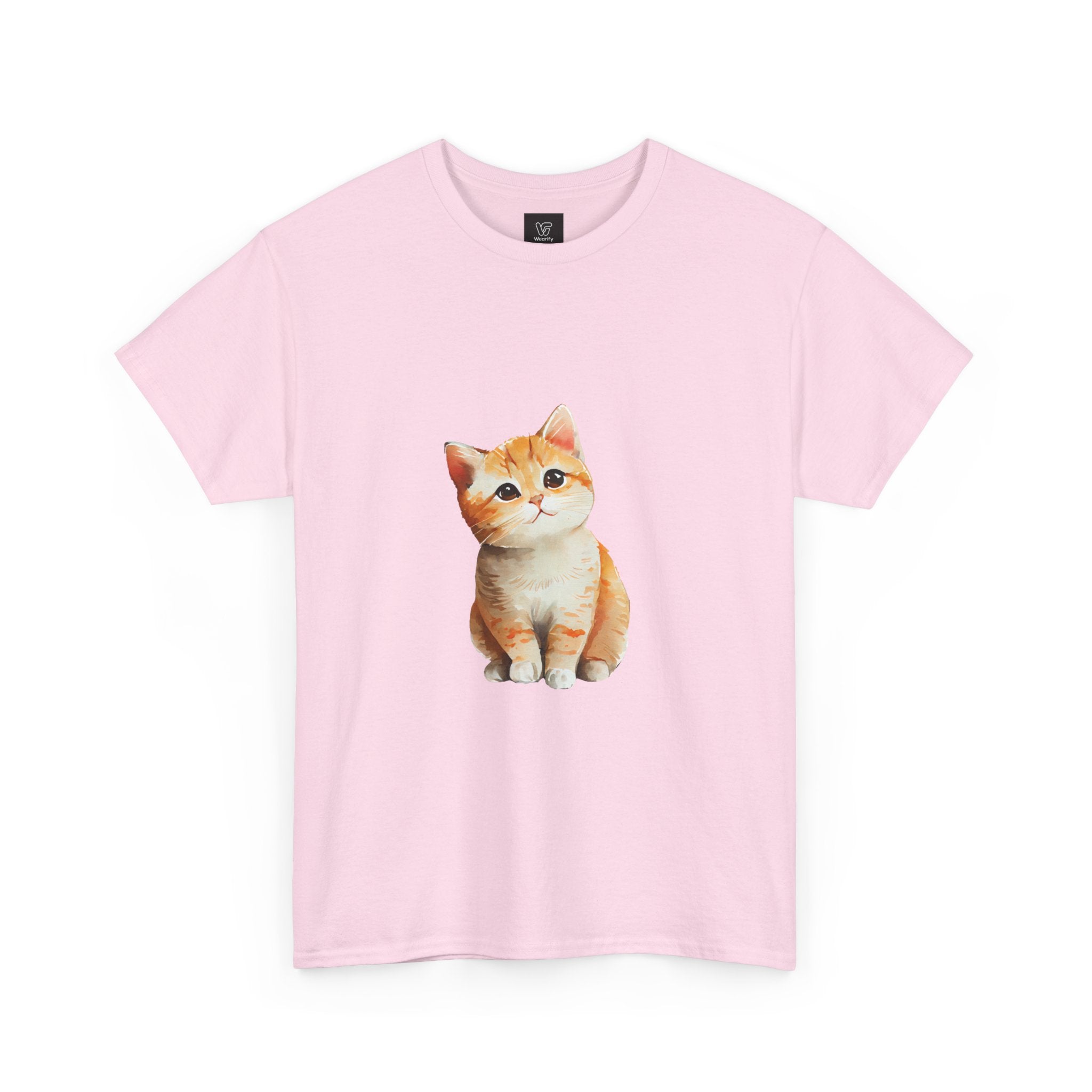 Women's Heavy Cat print Cotton Tee