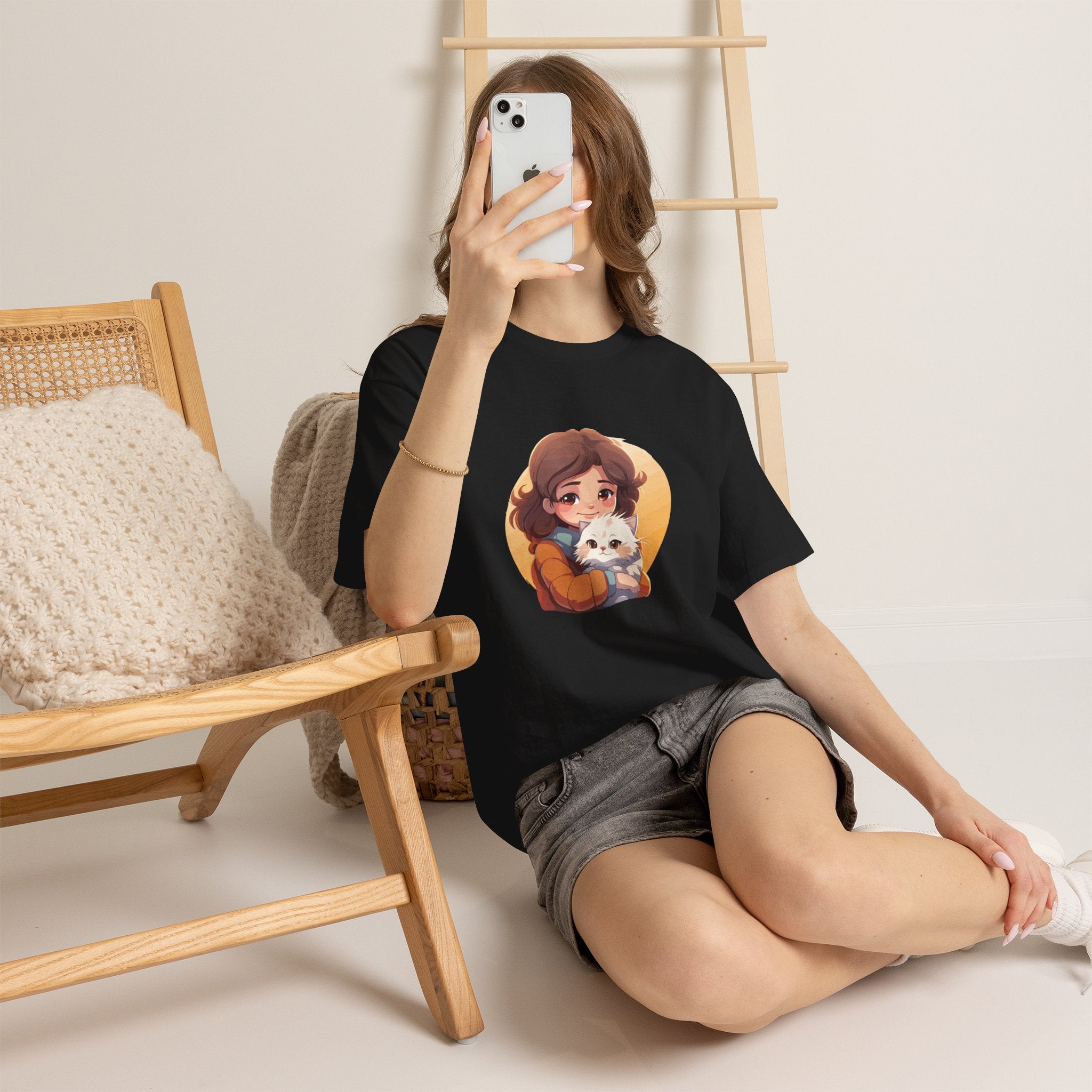 Women's My Cat print Heavy Cotton Tee